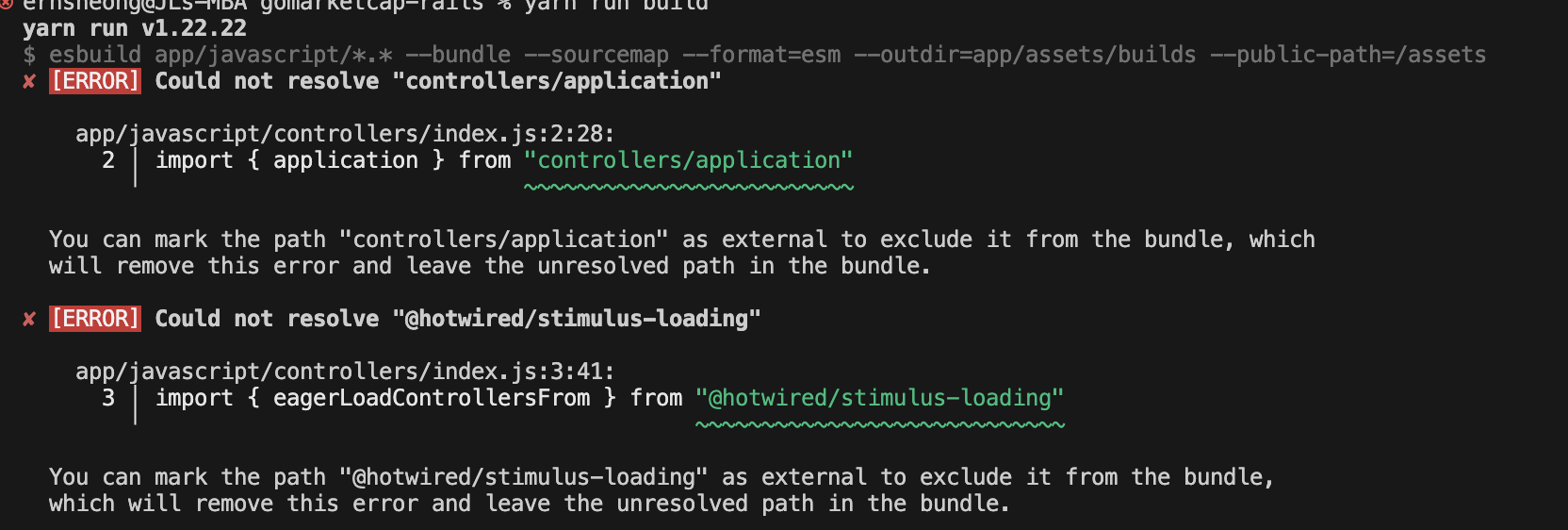 More errors.