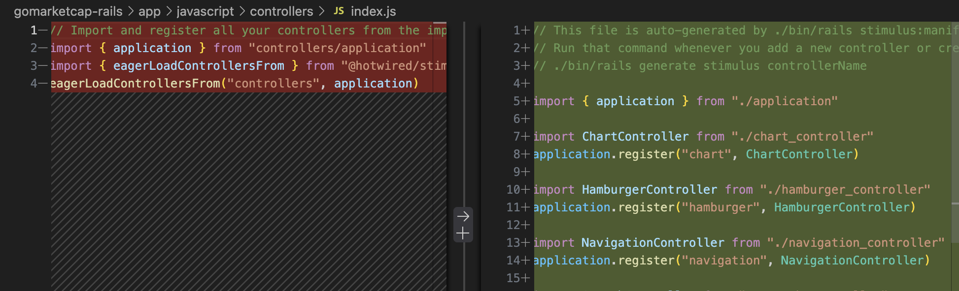 Auto-generate Stimulus controller loading.